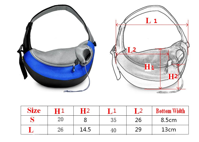 Pet carrier sling for dogs and cats
