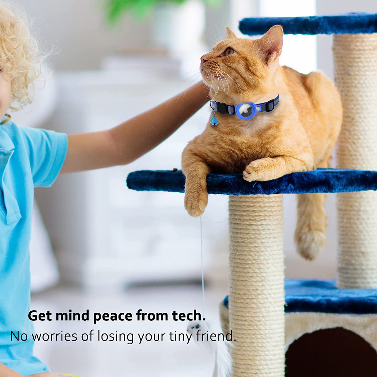 Cat Collar with AirTag Case