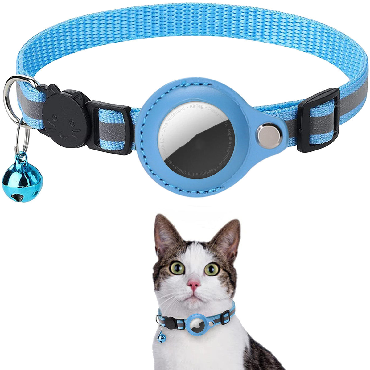Cat Collar with AirTag Case